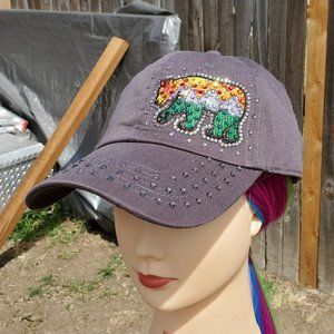 Ladies Gray BLING Hat NEW